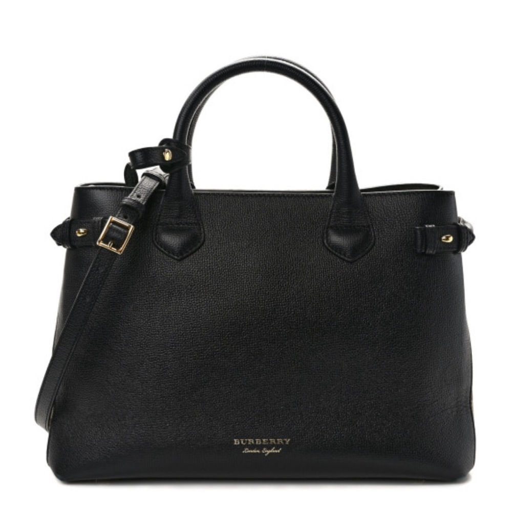 NWT Burberry Derby House Check Banner Black purse bag tote. Retails $1450